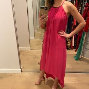 Hot pink hi-low dress